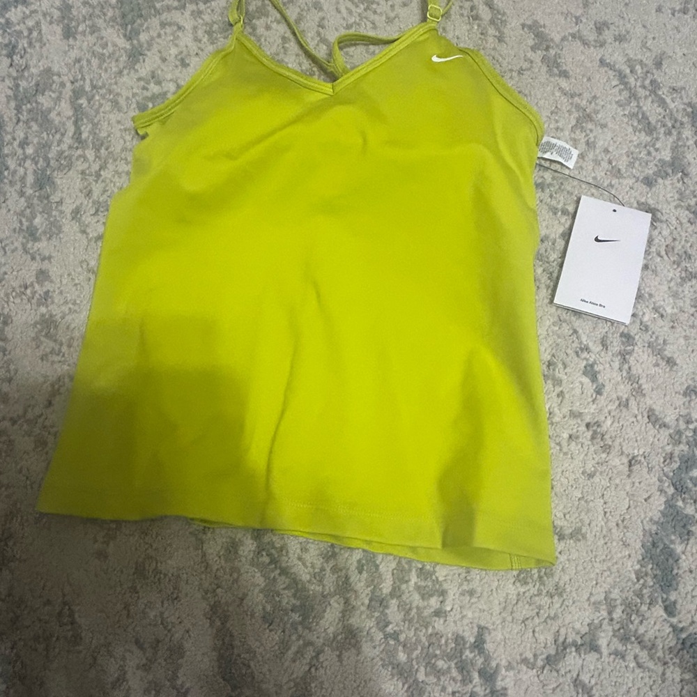 Nike Women's Neon Lime Spaghetti Strap Tank Top